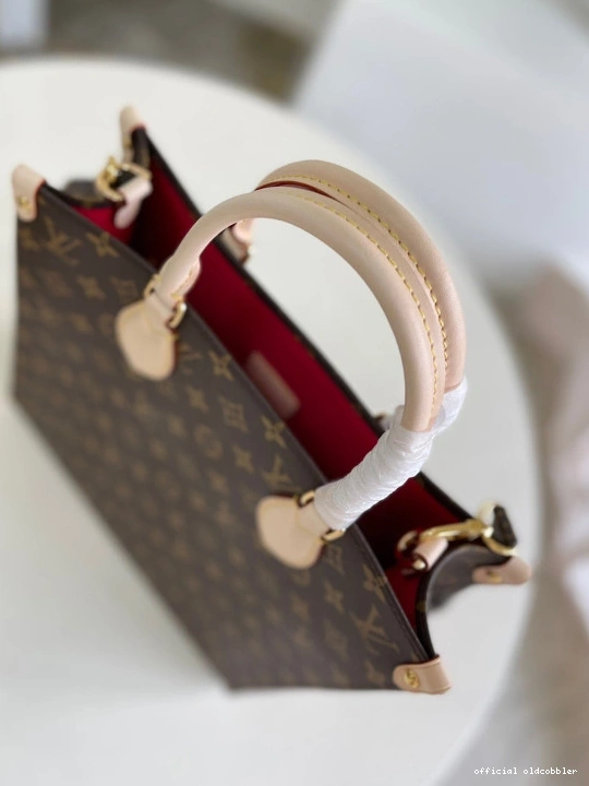 Official oldcobbler VUITTON LOUIS SAC PLAT PETIT 0816